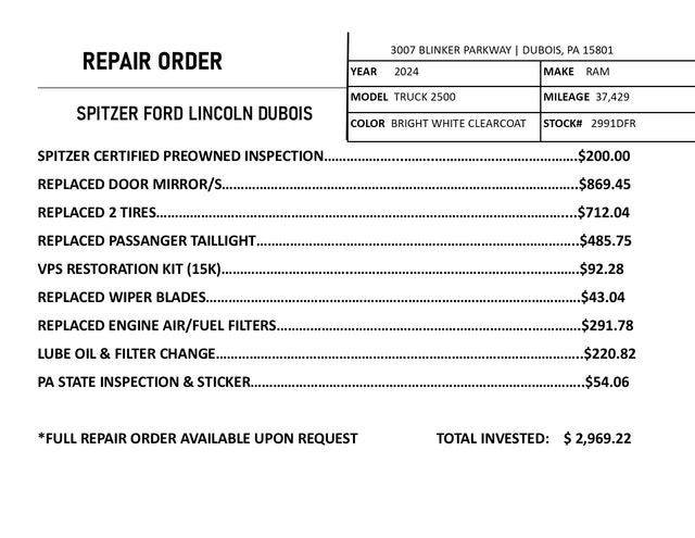 2024 RAM 2500 Big Horn