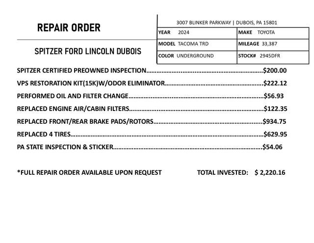 2024 Toyota Tacoma TRD Off-Road