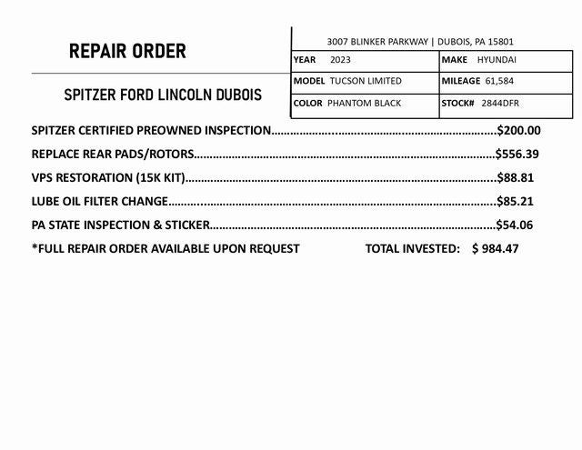 2023 Hyundai Tucson Limited