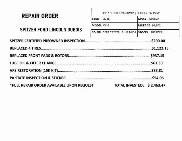 2025 Mazda Mazda CX-90 3.3 Turbo Select