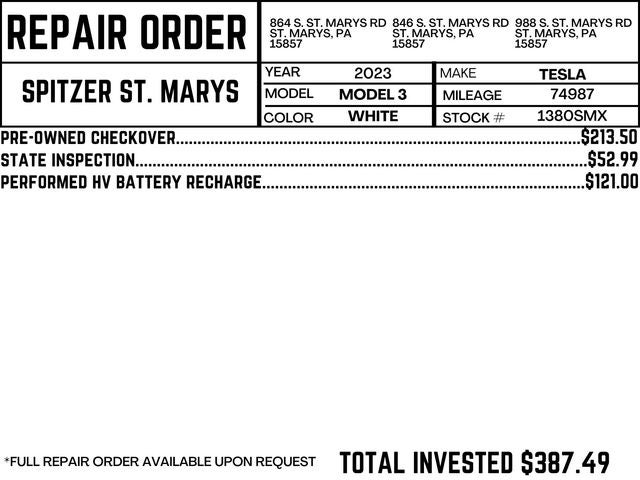 2023 Tesla Model 3 Base