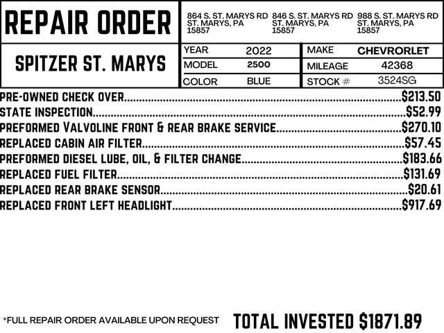2022 Chevrolet Silverado 2500HD LT