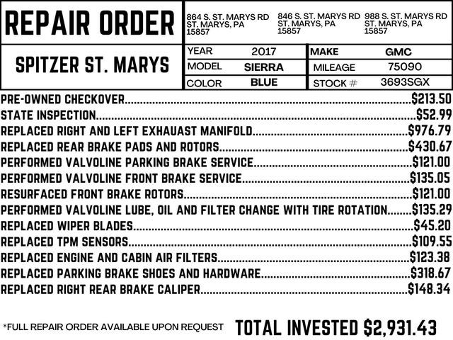 2017 GMC Sierra 1500 SLE