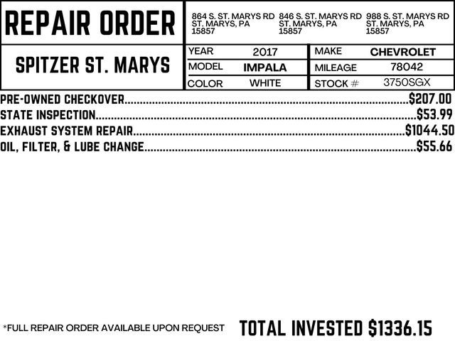 2017 Chevrolet Impala LT 1LT