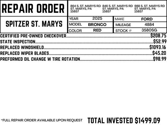 2025 Ford Bronco Sport Outer Banks