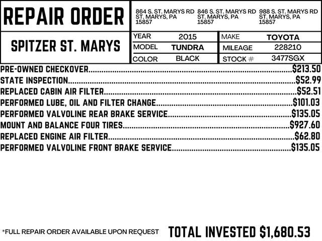 2015 Toyota Tundra SR5