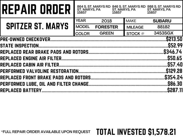 2018 Subaru Forester 2.5i Limited