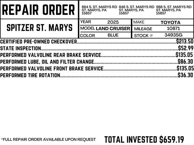 2025 Toyota Land Cruiser Base