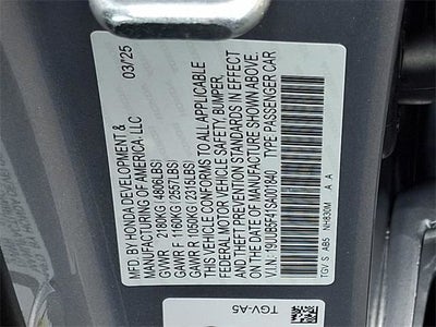 2025 Acura TLX Technology Package