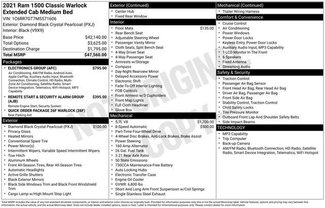 2021 RAM 1500 Classic Warlock