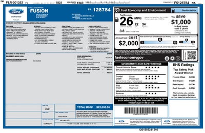2015 Ford Fusion S
