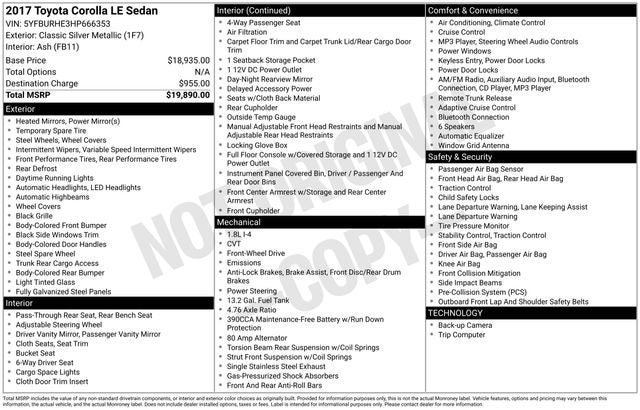 2017 Toyota Corolla LE