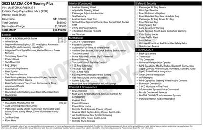2023 Mazda Mazda CX-9 Touring Plus