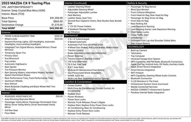 2023 Mazda Mazda CX-9 Touring Plus