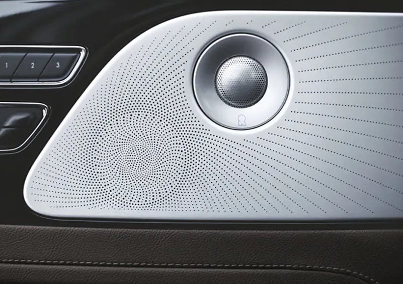 Two speakers of the available audio system are shown in a 2023 Lincoln Aviator® SUV | Spitzer Lincoln DuBois in Du Bois PA