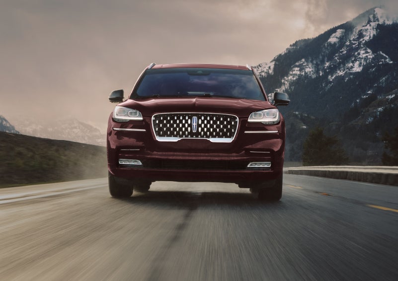 A 2024 Lincoln Aviator® SUV is shown in the Diamond Red exterior color. | Spitzer Lincoln DuBois in Du Bois PA