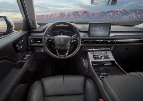 The interior of a Lincoln Aviator® SUV is shown | Spitzer Lincoln DuBois in Du Bois PA