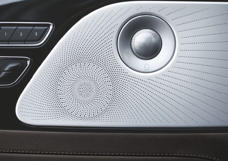 Two speakers of the available audio system are shown in a 2024 Lincoln Aviator® SUV | Spitzer Lincoln DuBois in Du Bois PA