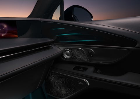 Selectable ambient lighting glows in the passenger door panel. | Spitzer Lincoln DuBois in Du Bois PA