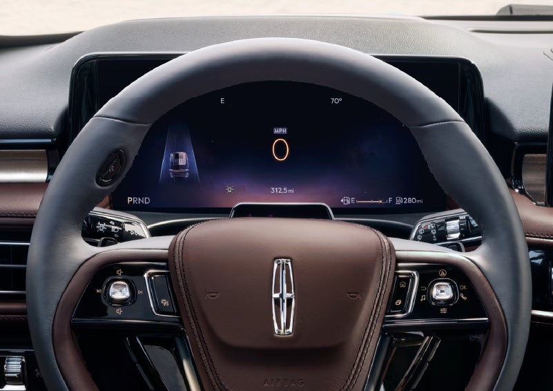 The driver’s information cluster display behind the steering wheel is shown. | Spitzer Lincoln DuBois in Du Bois PA
