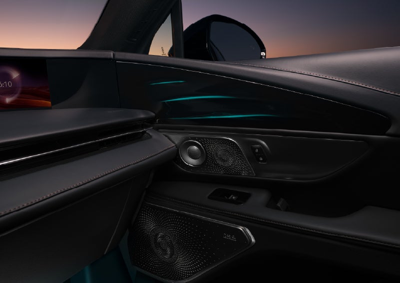 Selectable ambient lighting glows in the passenger door panel. | Spitzer Lincoln DuBois in Du Bois PA