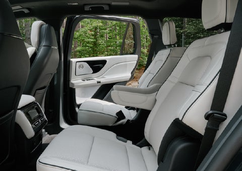 A side view of the second row with captain’s chairs in a 2027 Lincoln Aviator® Black Label™ SUV. | Spitzer Lincoln DuBois in Du Bois PA